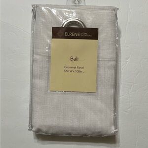 Elrene Home Fashions Bali Grommet Panel White Curtían 52w X 108 in